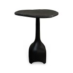Black Marble Curved Top Accent Table - Image 2