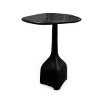 Black Marble Curved Top Accent Table