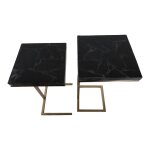 Black Quartz and Brass Nesting Accent Tables - Image 8