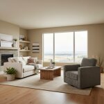 Ziron Stone Swivel Glider Chair - Image 8