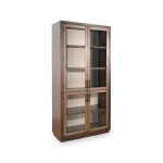 Modern Glass-Front Display Cabinet