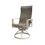Shadow Rock Modern Coastal 8-Piece Outdoor Dining Set with High Sling-Back Swivel Chairs - Image 7