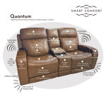 Quantum Triple Power Home Theater Immersive Loveseat in Leather - Image 2