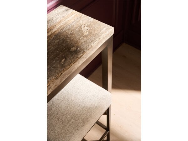 Stone Top Console Table with Stools - Image 5