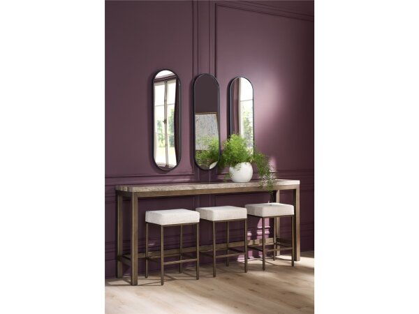 Stone Top Console Table with Stools - Image 3