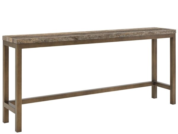 Stone Top Console Table with Stools - Image 7