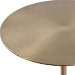 Brass and Stone Pedestal Drink Table - Image 3