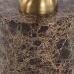 Brass and Stone Pedestal Drink Table - Image 5