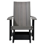 Contemporary Adirondack 2' Glider | Coastal Gray + Black - Image 2