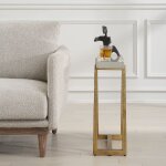 Midas Gold Accent Table with Crystal Top - Image 6