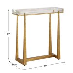 Midas Gold Accent Table with Crystal Top - Image 4