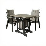 3-Piece Contemporary Outdoor Dining Set | Coastal Gray