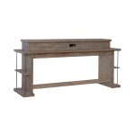 Modern Farmhouse Console Bar Table with Open Shelving - Image 4