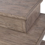 Modern Farmhouse Console Bar Table with Open Shelving - Image 6