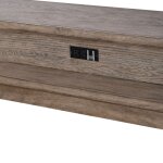 Modern Farmhouse Console Bar Table with Open Shelving - Image 9