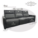 Oryx Dual Power Home Theater Immersive Sofa in Leather - Image 2