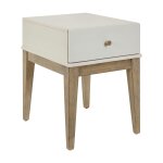 Modern Flat Drawer Front End Table with Open Shelf