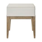 Modern Flat Drawer Front End Table with Open Shelf - Image 3