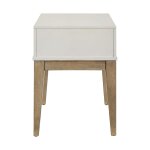 Modern Flat Drawer Front End Table with Open Shelf - Image 4