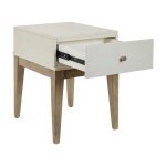 Modern Flat Drawer Front End Table with Open Shelf - Image 6