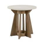 Modern Round Sculptural End Table - Image 2