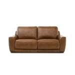 Zero Wall Dual-Power Honey Leather Sofa - Image 2
