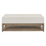 Modern Flat Drawer Front Cocktail Table with Open Shelf - Image 4