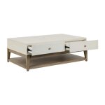 Modern Flat Drawer Front Cocktail Table with Open Shelf - Image 6