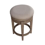 Modern Farmhouse Upholstered Console Swivel Stool - Image 5