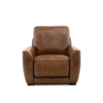 Zero Wall Dual-Power Honey Leather Recliner - Image 2