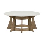 Modern Round Sculptural Cocktail Table - Image 3