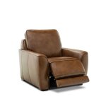 Zero Wall Dual-Power Honey Leather Recliner - Image 5