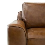 Zero Wall Dual-Power Honey Leather Recliner - Image 7