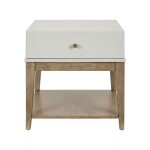 Modern Flat Drawer Chairside Table - Image 2