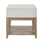Modern Flat Drawer Chairside Table - Image 3