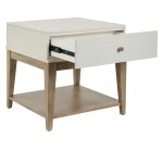 Modern Flat Drawer Chairside Table - Image 6