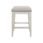 Upholstered Farmhouse Console Stool - Image 3