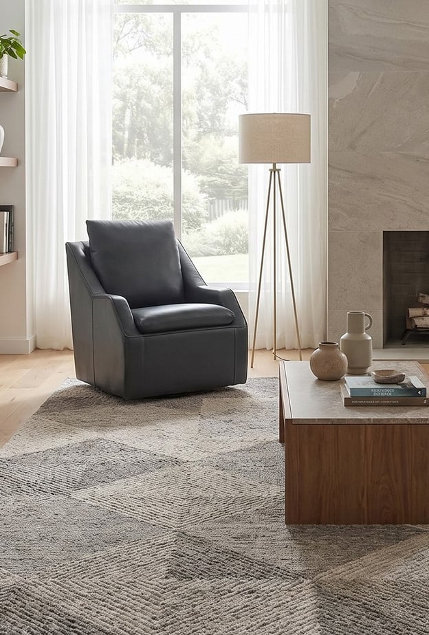 Asher Swivel Chair CHRSWCMF9011 Inspire Living Room And Family Room Accent Chairs Modern 4