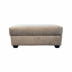 Pewter Rectangular Storage Ottoman - Image 2