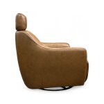 Renaissance Leather Swivel Gliding Chair - Image 4