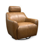Renaissance Leather Swivel Gliding Chair
