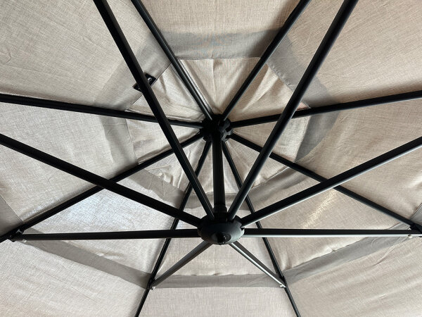 Cast Silver 13' Manual Outdoor Cantilever Umbrella - Image 3