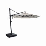 Cast Silver 13' Manual Outdoor Cantilever Umbrella