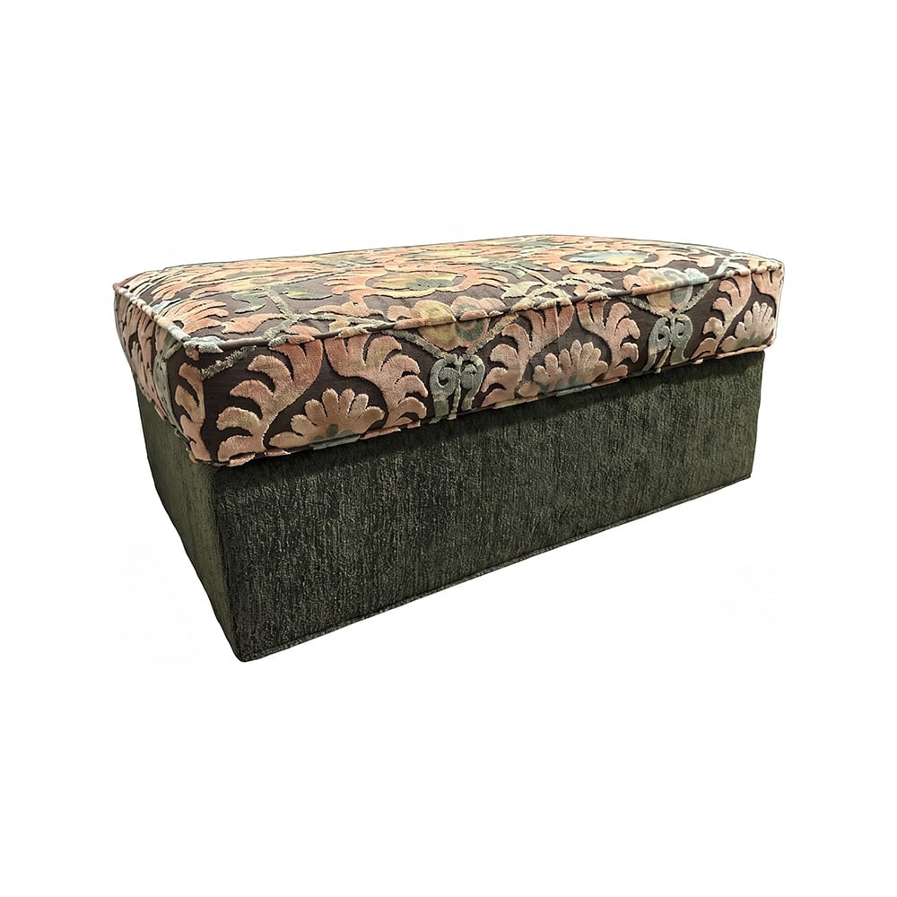 Ayla 38" Rectangular Ottoman with Casters