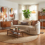 Modern Curved Bench Seat Sofa - Image 2