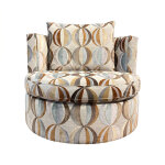 Modern Curved Seat Swivel Chair - Image 3