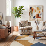 Modern Curved Seat Swivel Chair - Image 2