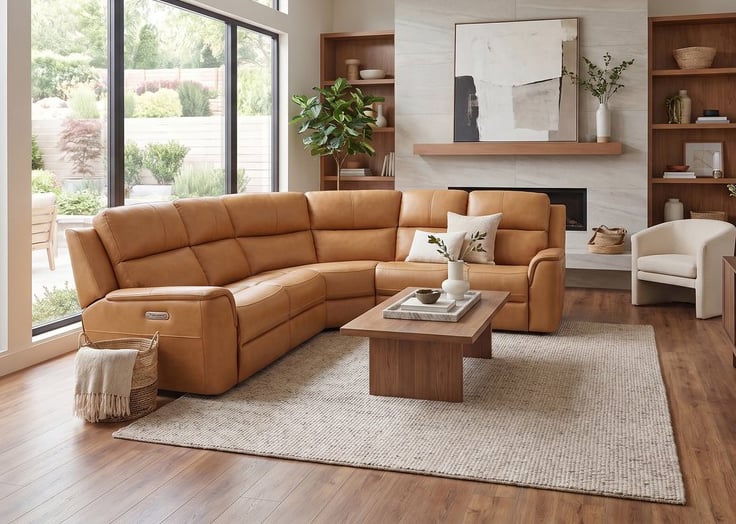 Triple Power Reclining Sectional Sofa