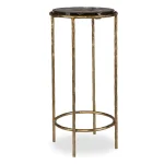 Antique Gold Round Accent Table