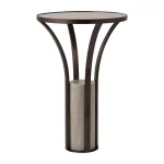 Marble Top Round Bronze Table